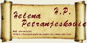 Helena Petranjesković vizit kartica